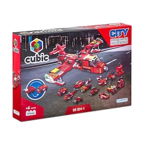 Lego Cubic Brigada De Incendio 572Pçs Multikids