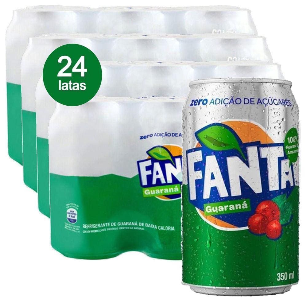Fanta Guaraná Zero Lata 350Ml 24 Latas