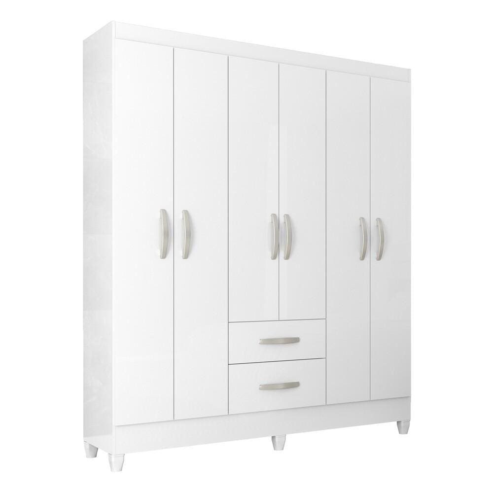 Guarda-Roupas com 6 Portas e 2 Gavetas Multimóveis CR35137
