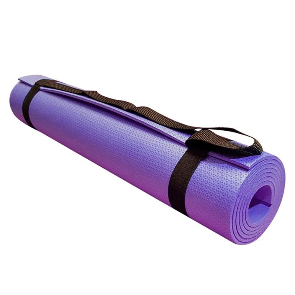 Kit 3 Tapetes Yoga Mat Com Alça 170X60Cm Lilas 5Mm Evamax
