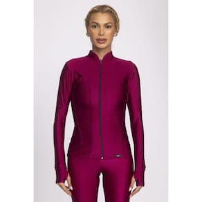 Jaqueta Feminina Fitness Corta Vento Magenta