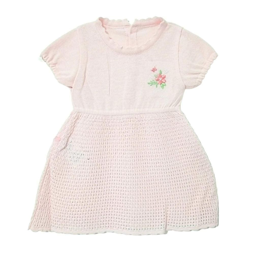 Vestido Bebê Helen Rosa Linha Brisa - Fofinho