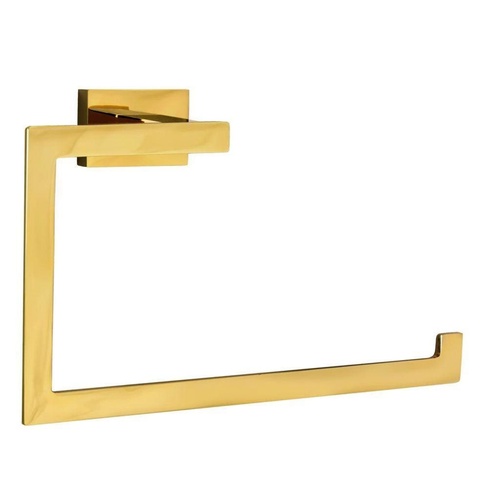 Porta Toalha para Toalha de Rosto Mondrian Bela Metais Dourado