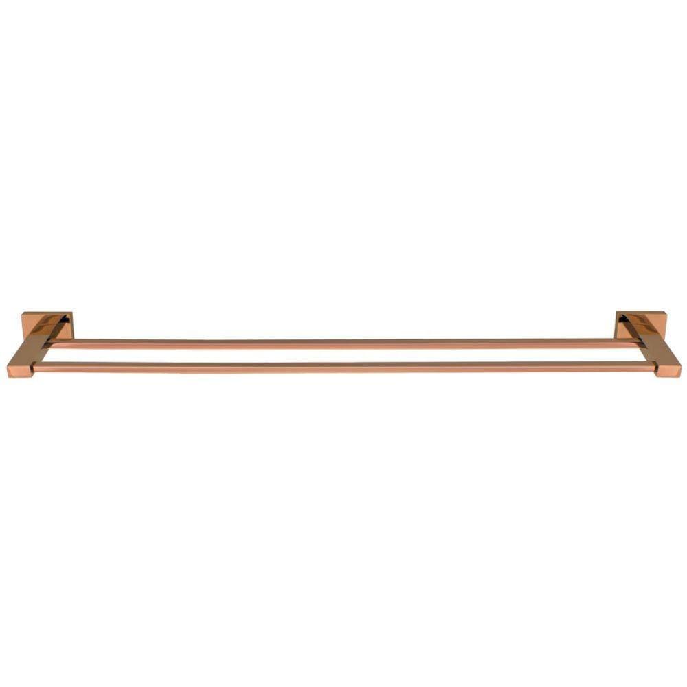 Porta Toalhas Duplo Mondrian Bela Metais Rosé Gold