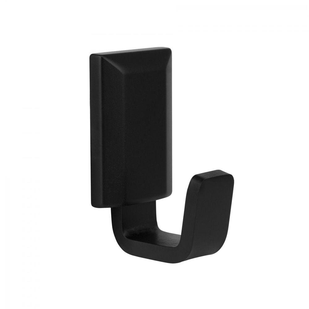 Porta Toalha de Rosto Classic Black Matte CB2040 Ducon Metais Preto Fosco