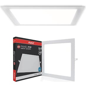 Painel Plafon Led 24w Quadrado Embutir Branco Frio Luminária