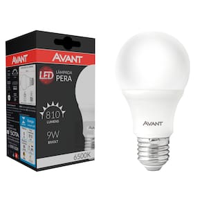 Lâmpada de LED Avant Branca E27 9W - 6500K Bulbo