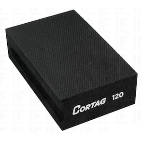 Esponja Abrasiva Cortag Preta Grão 120 Acabamento 95x60mm