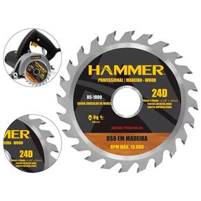 Disco De Serra Circular Hammer P/ Madeira 4.3/8 110mmX 20mm