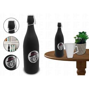 Garrafa De Vidro Caveira 1 Ltr Redonda Decoração