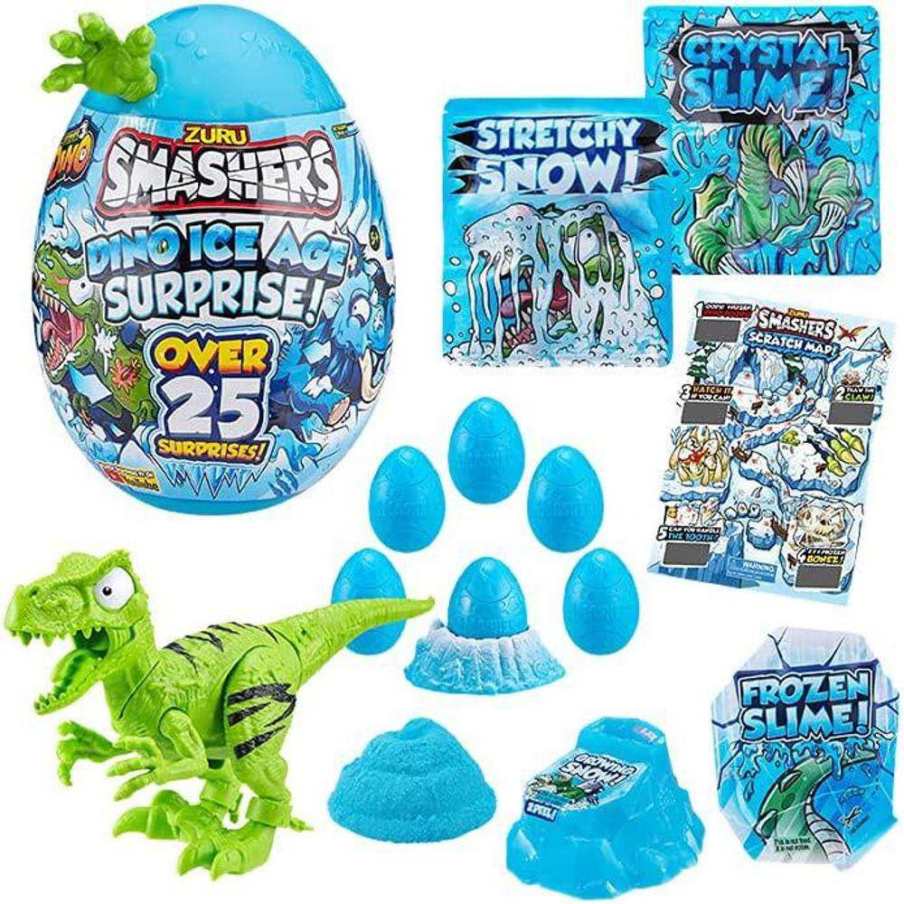 Smasher Dino Ice Age Surpresa Com Slime Grande F0063-1