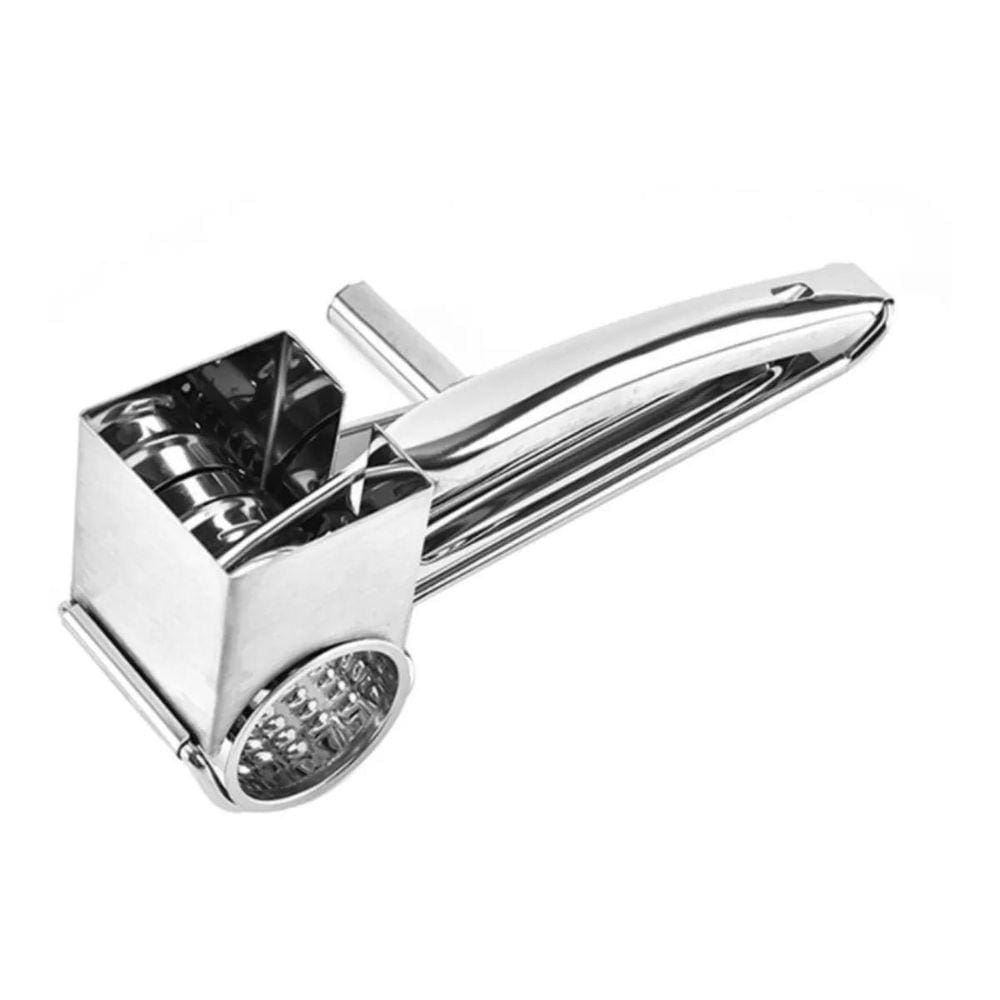 Ralador De Queijo Giratório Manual Com Lâminas Em Aço Inox