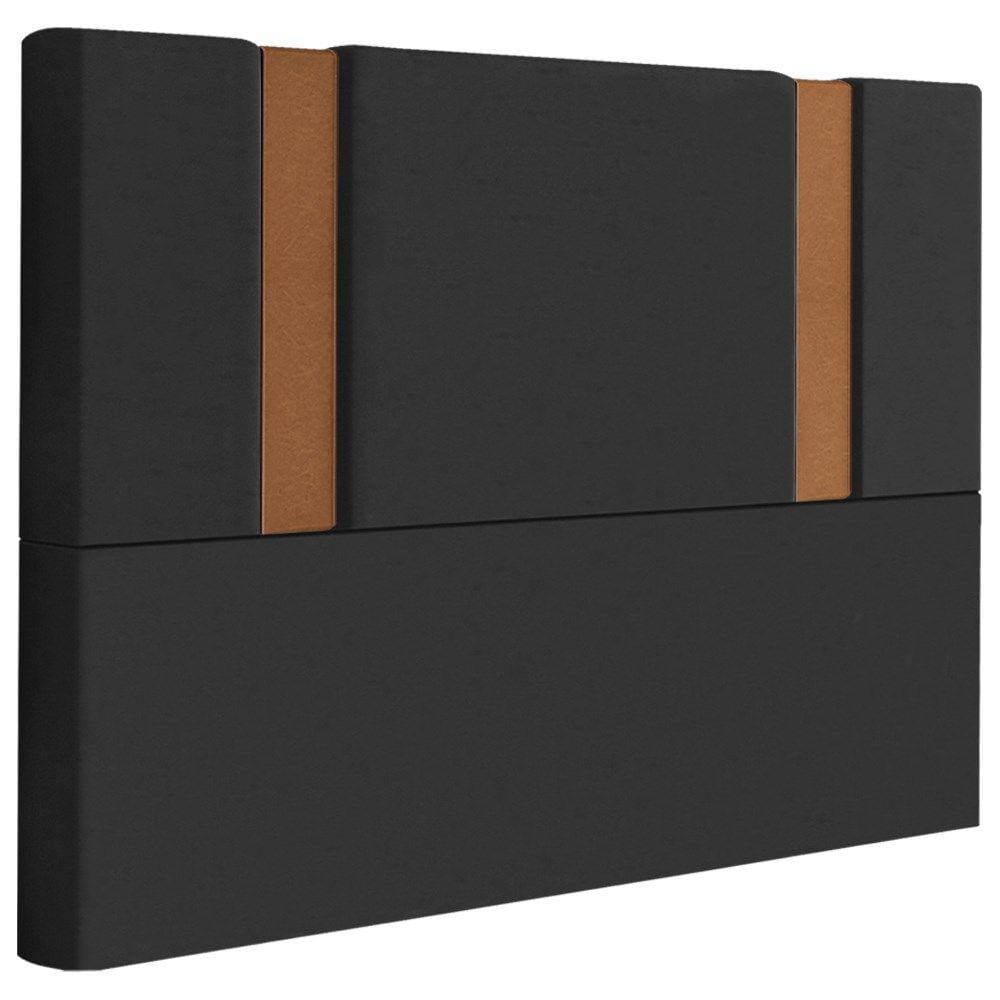 Cabeceira Casal 138 cm Veron Veludo Preto Soon