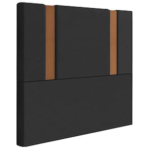 Cabeceira Solteiro 88 cm Veron Veludo Preto Soon
