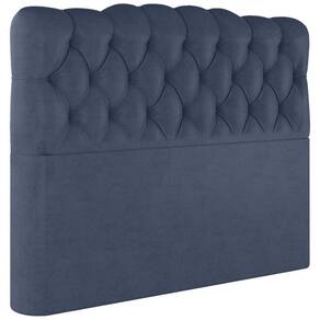 Cabeceira Queen 158 cm Milan Veludo Azul Soon