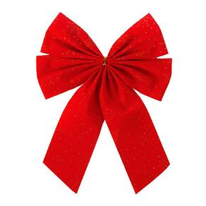 Kit 4 Laço Enfeite Grande 20Cm Vermelho Para Árvore De Natal