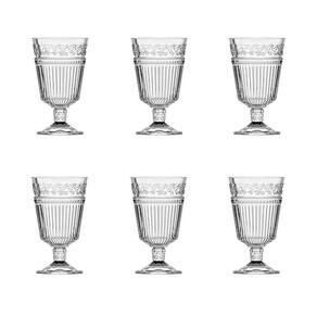 Jogo 6 Taças De Vidro Folhas Para Água 330 Ml