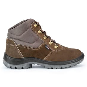 Bota Nobuck Café 3 Gomos Bico Pvc Numero 38 Crival