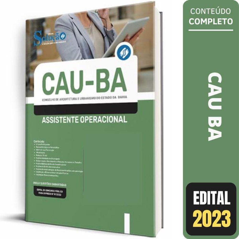 Apostila Concurso Cau Ba - Assistente Operacional