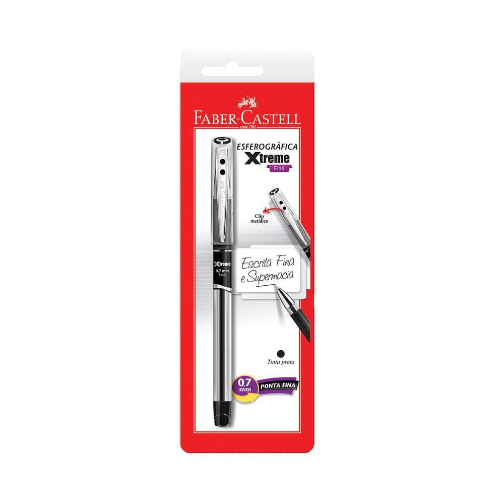 Caneta Esferográfica Faber-Castell Xtreme 0.7mm Preta