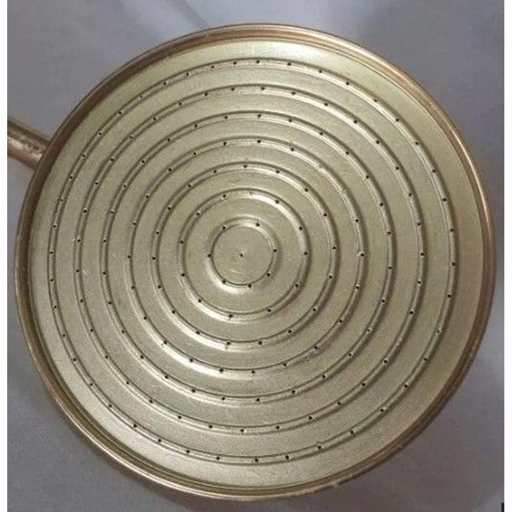 Ducha Panelao Dourada Chuveiro Latao Polido - 20cm