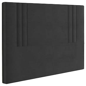 Cabeceira Casal 138 cm London Veludo Preto Soon