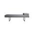 banco 3 lugares galli linho cinza e preto 180 cm