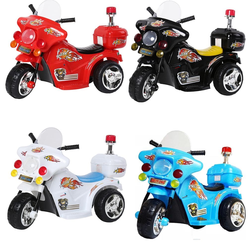 Triciclo Mini Moto Elétrica Infantil Cor Preta Som e Farol com Luz -  Importway