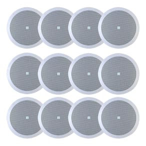 Kit 12 Arandelas JBL 6CO2R Redonda Branca - 50 Watts RMS