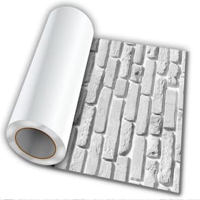 Adesivo Autocolante Tijolo Branco 50Cmx50Cm Modelo 1