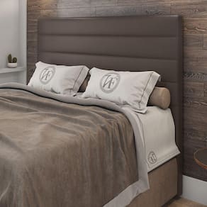 Cabeceira Casal Napoli 140cm Material Sintético Marrom c/ Frame Italian Flex