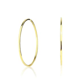 Brinco Argola Fio 3,5 Cm Ouro 18K