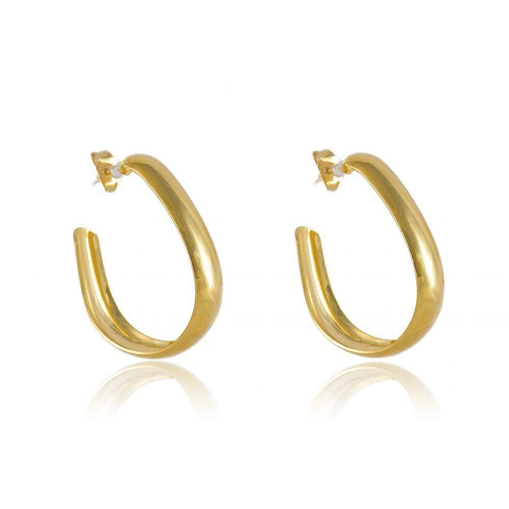 Brinco Argola Média Oval