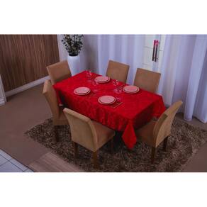 toalha de mesa retangular 8 lugares jacquard 1,35x2,60
