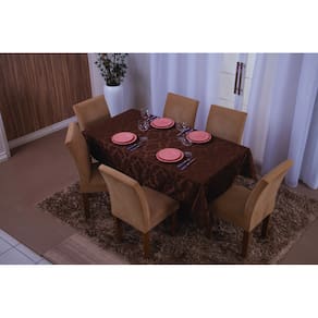 toalha de mesa retangular 8 lugares jacquard 1,35x2,60