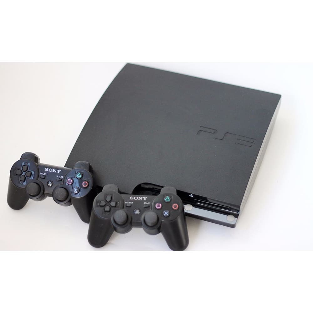 Playstation 3 Slim 320gb + 2 Controllers With 20 Games