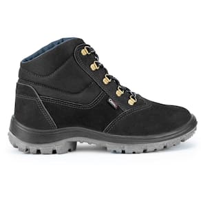 Bota Nobuck Preta 3 Gomos Bico Pvc Numero 43 Crival