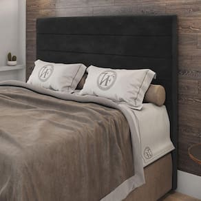 Cabeceira Queen Napoli 160cm Veludo Preto c/ Frame Italian Flex