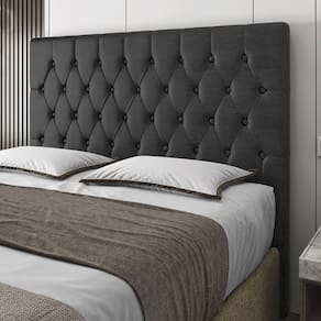 Cabeceira Casal Potenza 140cm Material Sintético Preto c/ Frame Italian Flex