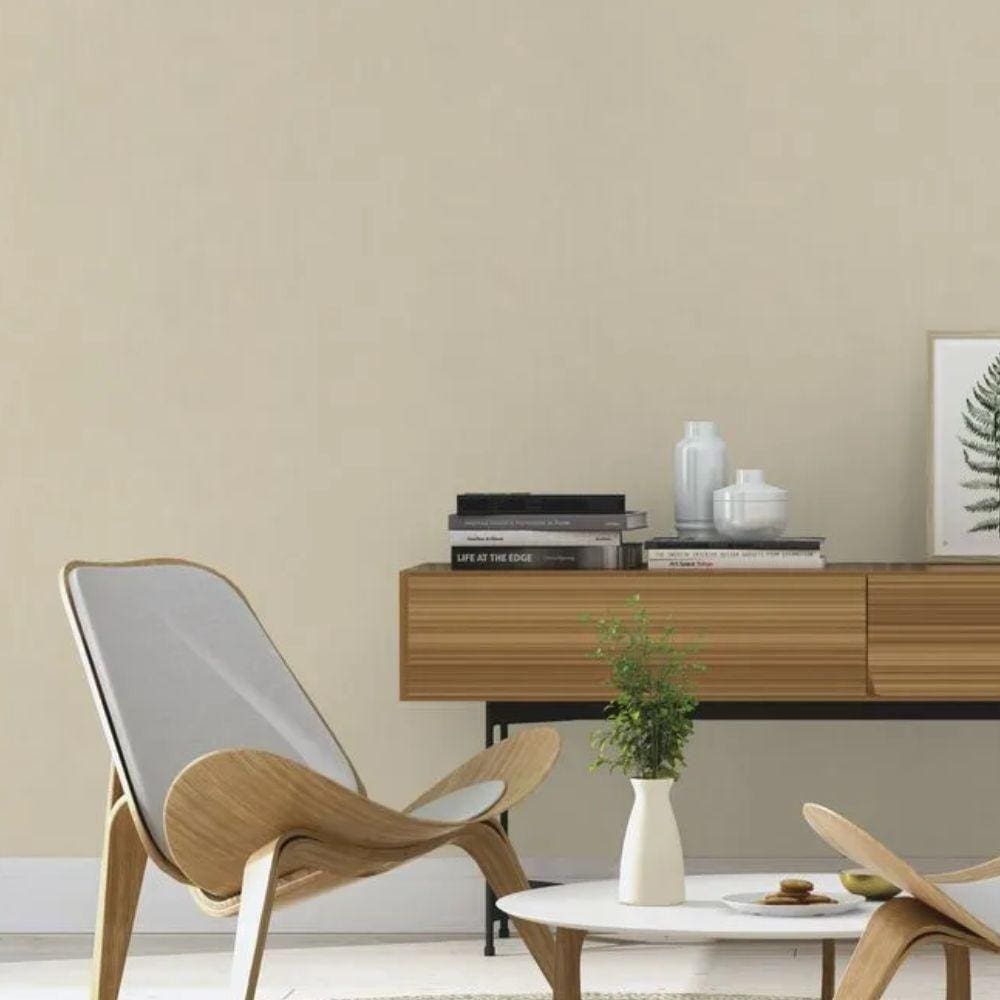 Papel De Parede Concrete Aspecto Têxtil Bege