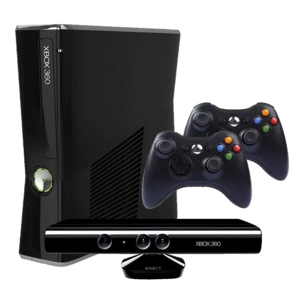 Console XBOX 360 500GB + Kinect Sensor + 2 Jogos + Controle sem Fio