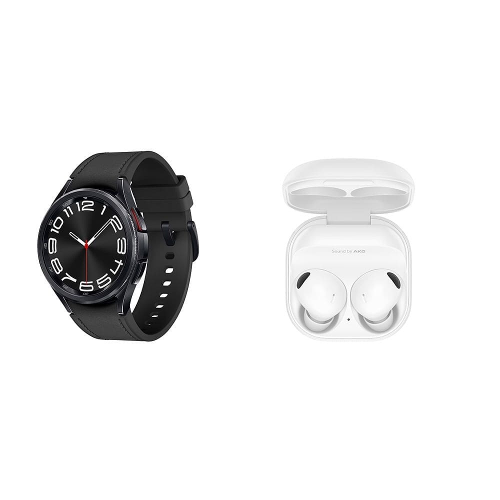 Galaxy Watch6 Classic LTE 43mm Grafite + Galaxy Buds2 Pro Branco Kit