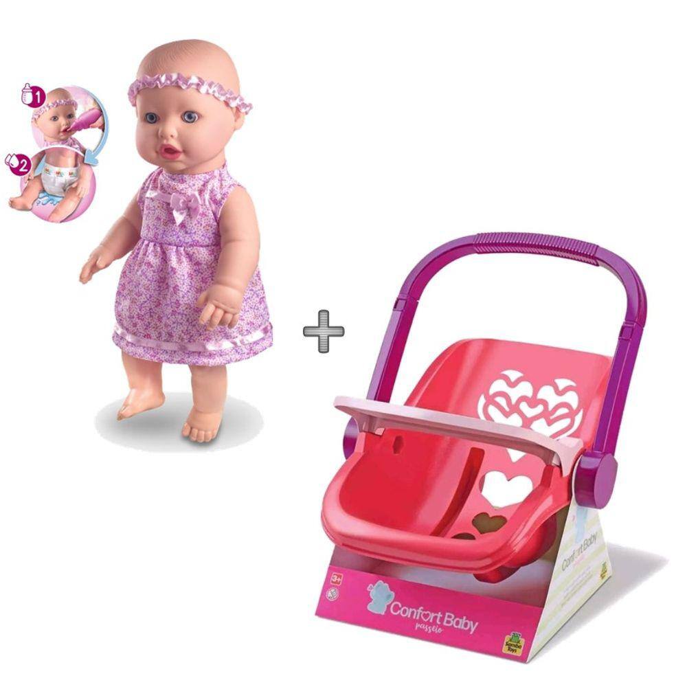 Boneca Bebê Reborn - New Born - Faz Xixi Divertoys Com Acessório 8046