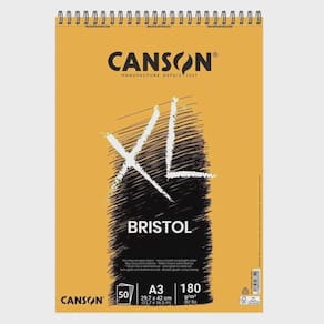 Bloco Xl Bristol Espiral180g/m A3 50 Folhas