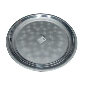 Bandeja Redonda Inox 35Cm Placa Antideslizante