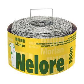 Arame Farpado Dupla Galvanizado RL c/500m Nelore Morlan