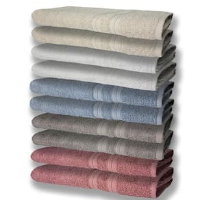10 Toalhas Grande 2 Rosê 2 Cinza 2 Azul 2 Branco 2 Bege