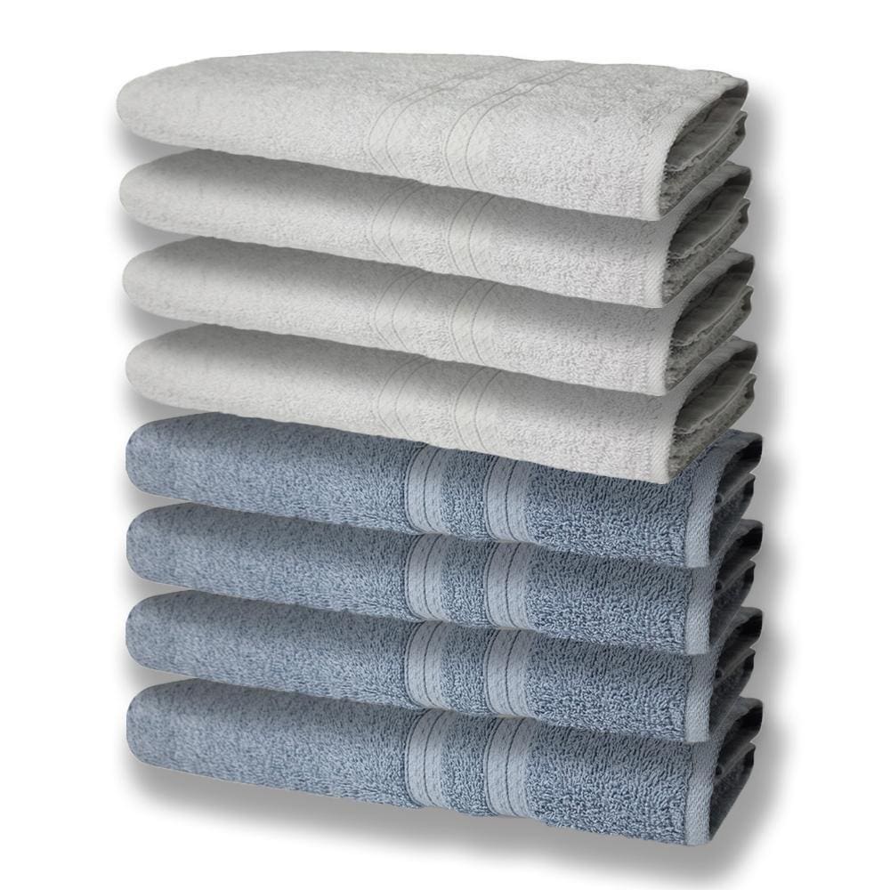 8 Toalhas Grande E Grossa Azul e Branco