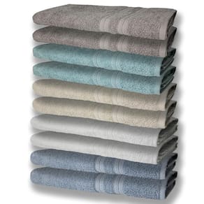 10 Toalhas Grande 2 Azul 2 Branco 2 Bege 2 Verde 2 Cinza
