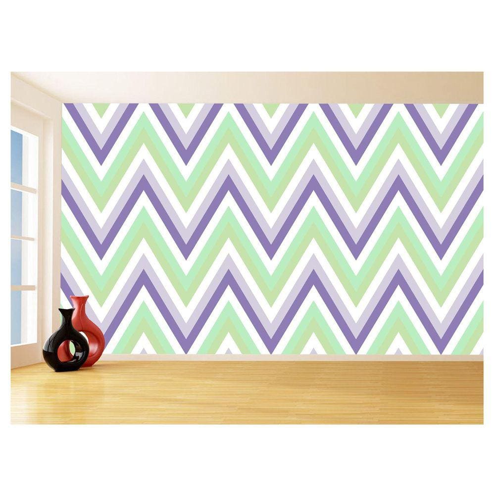 Papel De Parede 3D Sala Chevron Zig Zag Listras 3,5M Zig67
